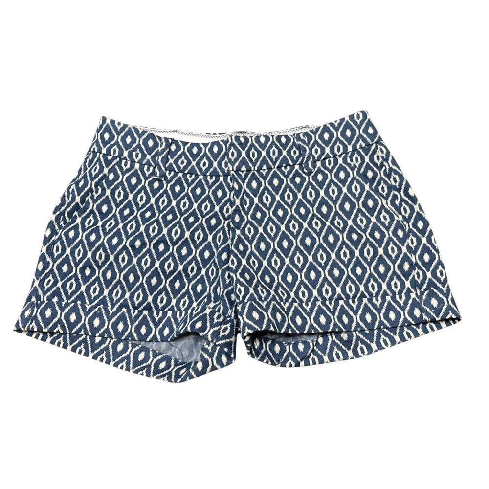 Dear John Navy and White Diamond-Print Shorts